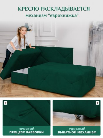 Диван 1010 изумруд, правый (BRENDOSS) в Урае - uraj.mebel-e96.ru