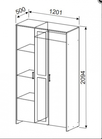 Шкаф распашной 1200 мм Дольче дуб золотой (СВ) в Урае - uraj.mebel-e96.ru