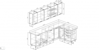 Угловой кухонный гарнитур Лада 2600*1600 мм Sanvut в Урае - uraj.mebel-e96.ru