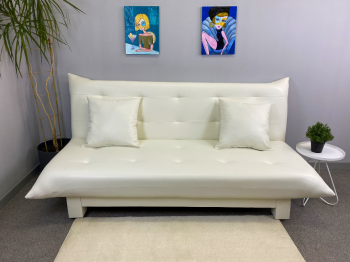 Диван-кровать Поло Стайл экокожа Sunny Milk в Урае - uraj.mebel-e96.ru