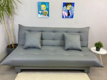 Диван-кровать Поло Стайл экокожа Sunny Grey в Урае - uraj.mebel-e96.ru