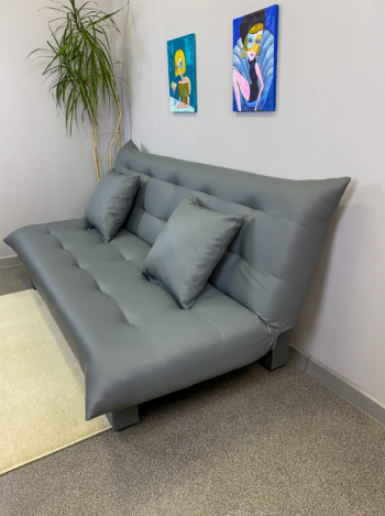 Диван-кровать Поло Стайл экокожа Sunny Grey в Урае - uraj.mebel-e96.ru