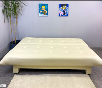 Диван-кровать Поло Стайл экокожа Sunny Cream в Урае - uraj.mebel-e96.ru