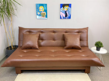 Диван-кровать Поло Стайл экокожа Sunny Brown в Урае - uraj.mebel-e96.ru