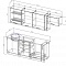 Кухонный гарнитур Бланка 2550 мм (Санвут) в Урае - uraj.mebel-e96.ru