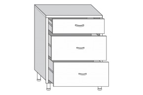 2.60.03 Кира Шкаф-стол с тремя ящиками (б/столешницы) в Урае - uraj.mebel-e96.ru | фото