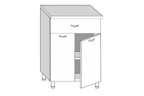 2.60.21 Луиза Шкаф-стол с одним ящиком и двумя дверцами (б/столешницы) в Урае - uraj.mebel-e96.ru | фото