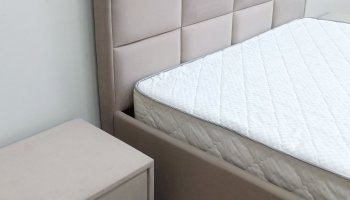 Кровать с подъемным механизмом Мега беж (Лин) в Урае - uraj.mebel-e96.ru