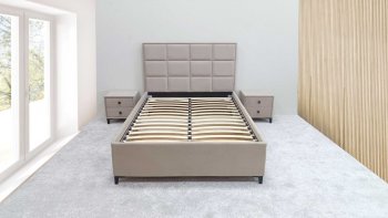 Кровать с подъемным механизмом Мега беж (Лин) в Урае - uraj.mebel-e96.ru