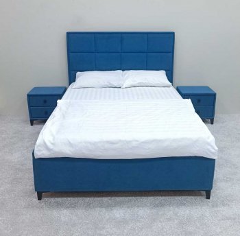 Кровать с подъемным механизмом Мега синий (Лин) в Урае - uraj.mebel-e96.ru