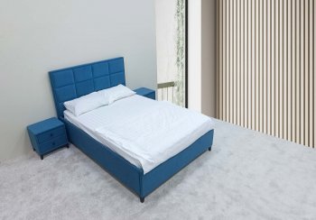 Кровать с подъемным механизмом Мега синий (Лин) в Урае - uraj.mebel-e96.ru