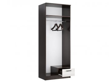 Шкаф Адель 800 дуб вотан/белый глянец (Эра) в Урае - uraj.mebel-e96.ru