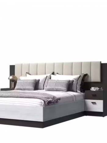 Кровать Адель с тумбами и накладкой, венге/лоредо (Эра) в Урае - uraj.mebel-e96.ru | фото