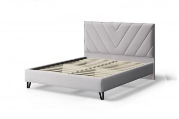 Кровать Аделия мягкая Moonlight (серо-бежевый), 1600 (МЛК) в Урае - uraj.mebel-e96.ru