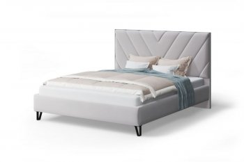 Кровать Аделия мягкая Moonlight (серо-бежевый), 1600 (МЛК) в Урае - uraj.mebel-e96.ru