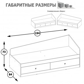 Кровать с ящиками Альфа 11.21 солнечный свет в Урае - uraj.mebel-e96.ru