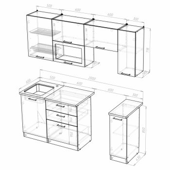 Кухонный гарнитур Алина ультра 2000 мм (Герда) в Урае - uraj.mebel-e96.ru