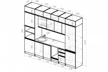 Кухонный гарнитур Амели люкс 3000 мм (Герда) в Урае - uraj.mebel-e96.ru