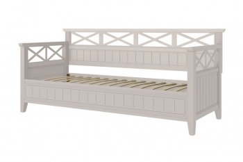 Кровать из массива Амелия льняной (БМ) в Урае - uraj.mebel-e96.ru