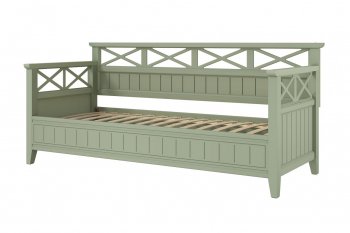 Кровать из массива Амелия зеленый самшит (БМ) в Урае - uraj.mebel-e96.ru