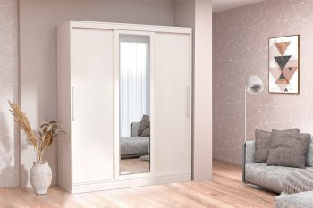 Шкаф-купе 1700 мм 3-х дверный с 1-м зеркалом (арт. 012) бодега (Диал) в Урае - uraj.mebel-e96.ru