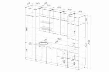 Кухонный гарнитур Асая экстра 2 3000 мм (Посудомойка) в Урае - uraj.mebel-e96.ru