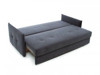 Диван Аура 3П, велюр Ультра грей (темно-серый) (Аврора) в Урае - uraj.mebel-e96.ru