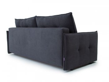 Диван Аура 3П, велюр Ультра грей (темно-серый) (Аврора) в Урае - uraj.mebel-e96.ru