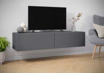 Навесная тумба под ТВ Айден ТБН06-1400 серый (ИЦ) в Урае - uraj.mebel-e96.ru