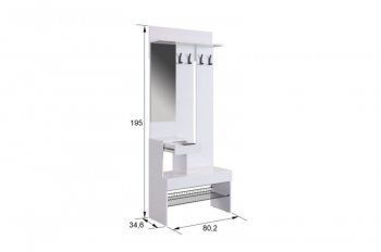 Прихожая Баско К7 (белое дерево) (Мебельсон) в Урае - uraj.mebel-e96.ru