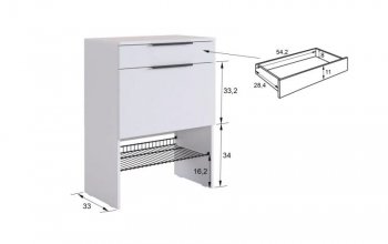 Прихожая Баско К8 (графит) (Мебельсон) в Урае - uraj.mebel-e96.ru