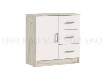 Комод 3 ящика 1 дверь Бася крафт/кашемир (Миф) в Урае - uraj.mebel-e96.ru