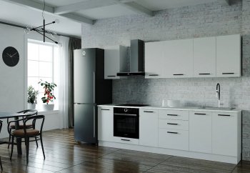 Кухонный гарнитур Белый глянец 2800 МДФ (Санвут) в Урае - uraj.mebel-e96.ru