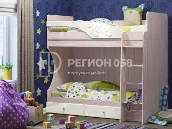 Двухъярусная кровать Бемби МДФ (Регион) в Урае - uraj.mebel-e96.ru