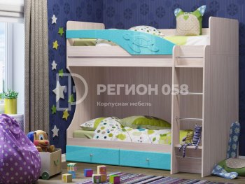 Двухъярусная кровать Бемби МДФ (Регион) в Урае - uraj.mebel-e96.ru