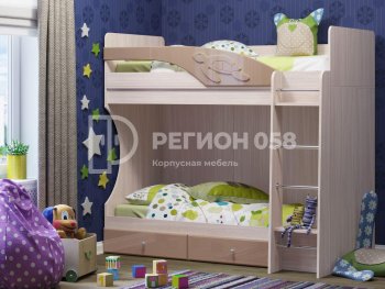 Двухъярусная кровать Бемби МДФ (Регион) в Урае - uraj.mebel-e96.ru