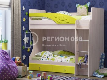 Двухъярусная кровать Бемби МДФ (Регион) в Урае - uraj.mebel-e96.ru