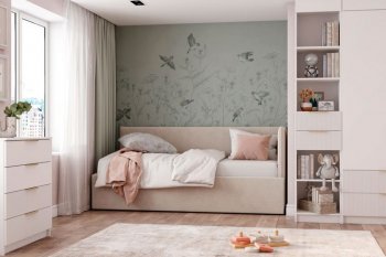 Диван-кровать Бенто с ПМ, велюр Крем (ДСВ) в Урае - uraj.mebel-e96.ru