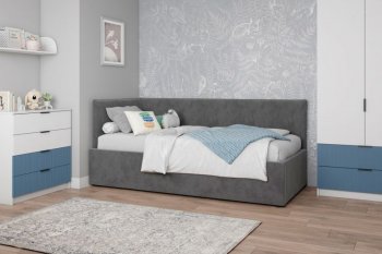 Диван-кровать Бенто с ПМ, велюр Маус (ДСВ) в Урае - uraj.mebel-e96.ru