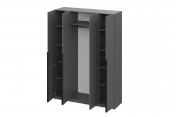 Шкаф 2000 мм Берген ШК-2000 с 2-мя зерк. (графит) (ИЦ) в Урае - uraj.mebel-e96.ru