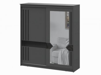 Шкаф-купе №25 2000 мм Блэк ЛАЙТ графит (СВ) в Урае - uraj.mebel-e96.ru