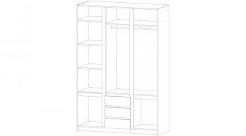 Шкаф Бостон 1500 мм дуб крафт (Лин) в Урае - uraj.mebel-e96.ru