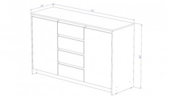 Комод большой Бостон анкор (Лин) в Урае - uraj.mebel-e96.ru