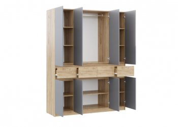 Спальный гарнитур Бостон Лайт серый (Стиль) в Урае - uraj.mebel-e96.ru