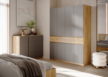 Шкаф 1600 мм Бостон Лайт ШК-004 серый (Стиль) в Урае - uraj.mebel-e96.ru