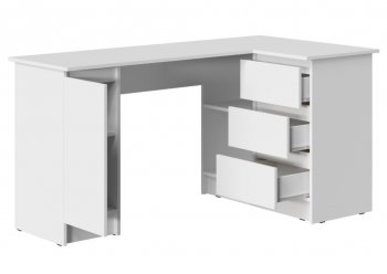 Стол письменный угловой Бостон лайт СП-003 белый (Стиль) в Урае - uraj.mebel-e96.ru