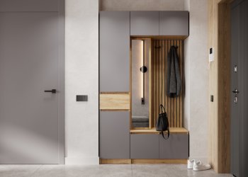 Прихожая Бостон Лайт комп.1 серый шифер (Стиль) в Урае - uraj.mebel-e96.ru