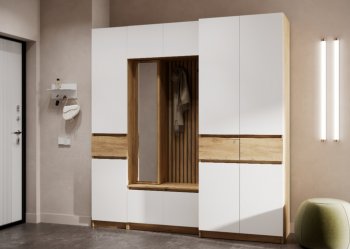 Прихожая Бостон Лайт комп.2 белый (Стиль) в Урае - uraj.mebel-e96.ru