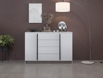 Комод 67.11 Брандо ЛДСП New белый (Олмеко) в Урае - uraj.mebel-e96.ru