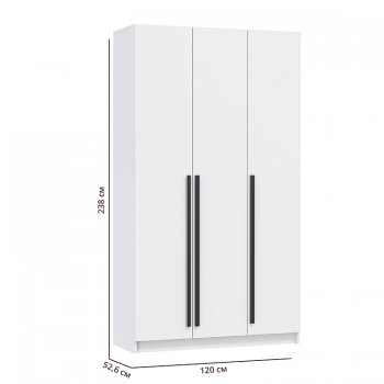 Шкаф 1200 мм 67.12 Брандо ЛДСП Белый (высота 2400) (Олмеко) в Урае - uraj.mebel-e96.ru